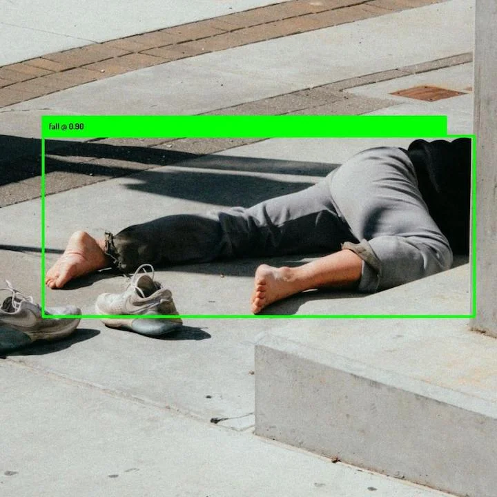 Accident and Fall Detector in action