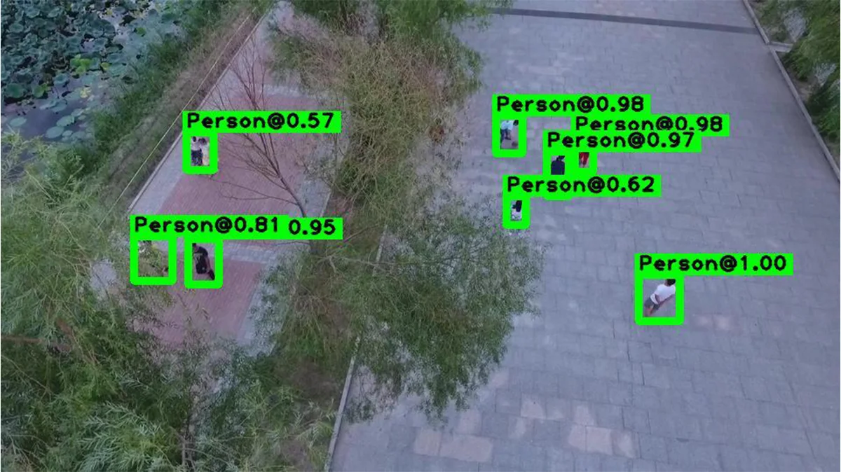 Aerial human detection example 4
