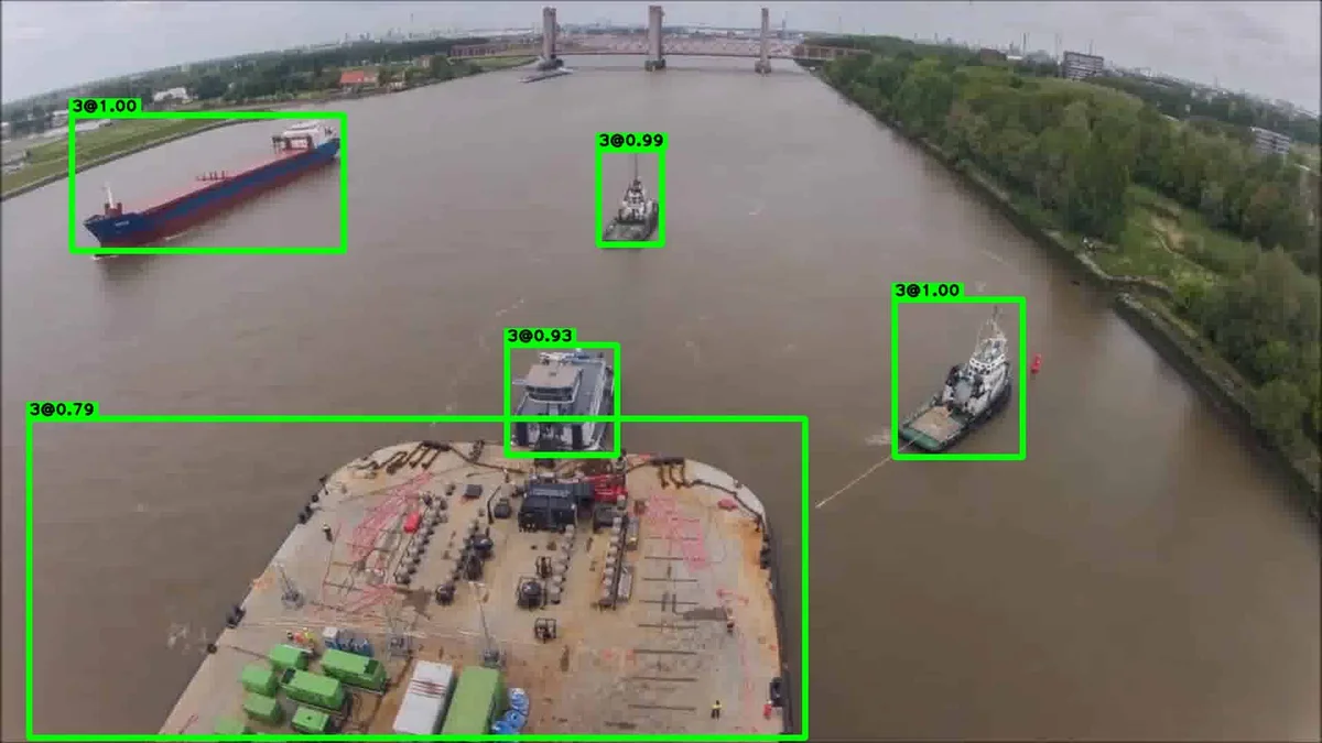 Aerial ship detection example 4